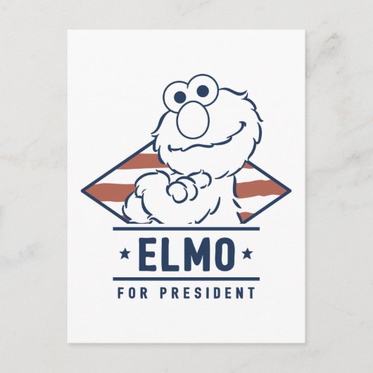 Sesamstraat |  Elmo voor President Briefkaart (Voorkant)