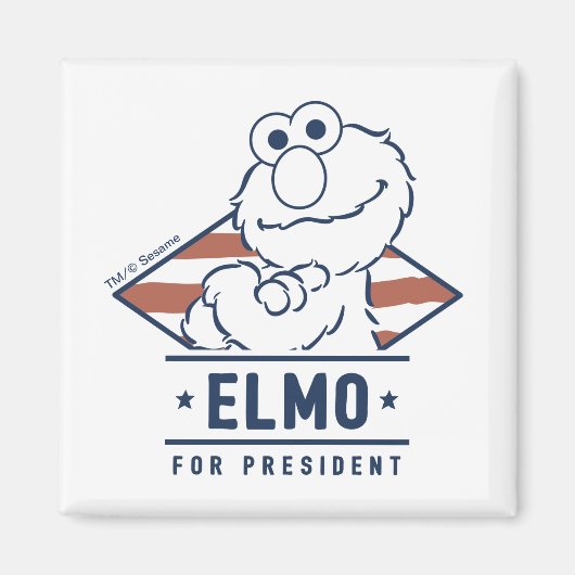 Sesamstraat |  Elmo voor President Magneet (Voorkant)