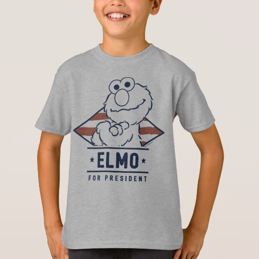 Sesamstraat |  Elmo voor President T-shirt (Voorkant)