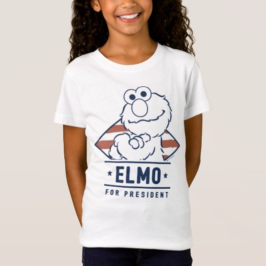Sesamstraat |  Elmo voor President T-shirt (Voorkant)