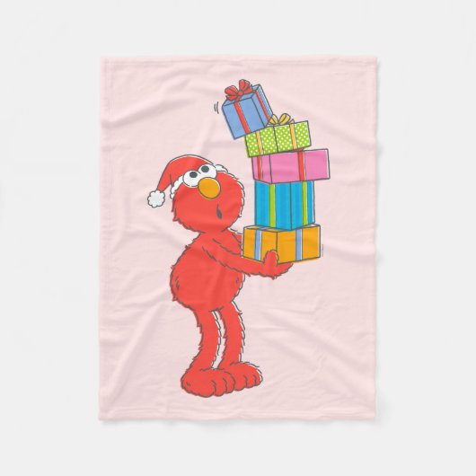 Sesamstraat |  Elmo's en Cadeaus Fleece Deken (Voorkant)