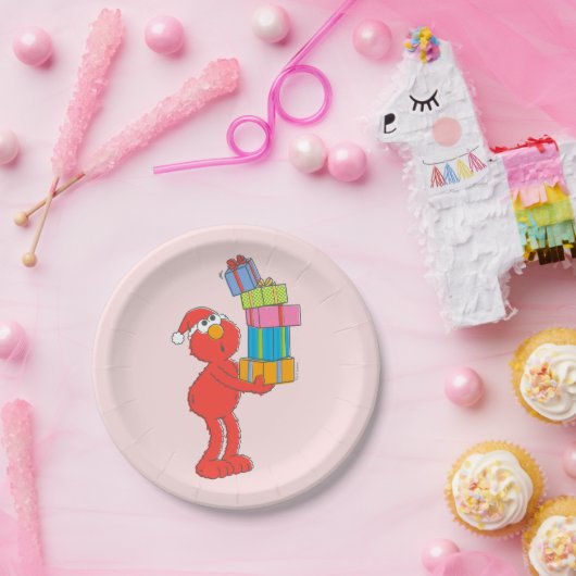 Sesamstraat |  Elmo's en Cadeaus Papieren Bordje (Feest)