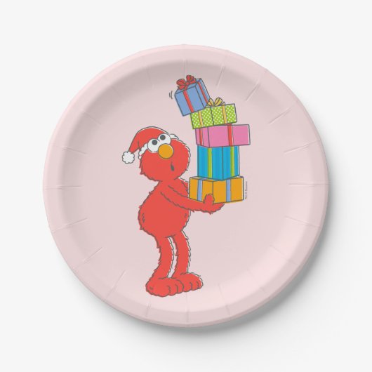 Sesamstraat |  Elmo's en Cadeaus Papieren Bordje (Voorkant)