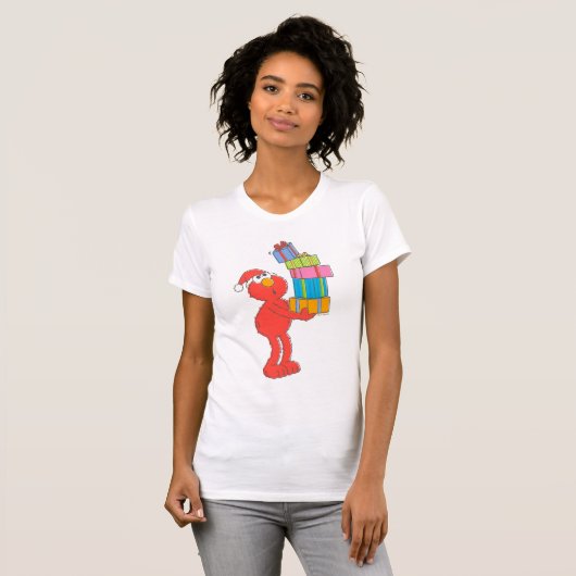 Sesamstraat |  Elmo's en Cadeaus T-shirt (Voorkant volledig)
