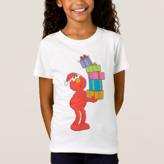 Sesamstraat | Elmo's en Cadeaus T-shirt (Voorkant)