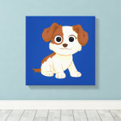 Sesamstraat | Elmo's Puppy Tango Canvas Afdruk (Insitu (Houten vloer))
