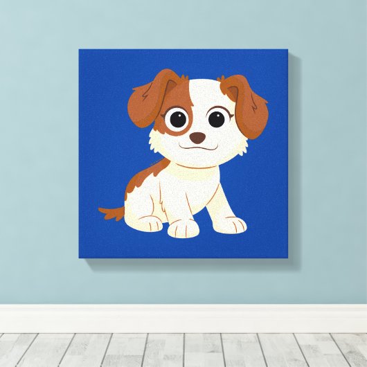 Sesamstraat | Elmo's Puppy Tango Canvas Afdruk (Insitu (Houten vloer))
