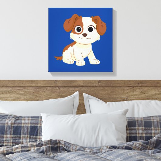 Sesamstraat | Elmo's Puppy Tango Canvas Afdruk (Insitu (Slaapkamer))