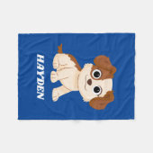 Sesamstraat | Elmo's Puppy Tango | Jouw namen toev Fleece Deken (Voorkant (Horizontaal))