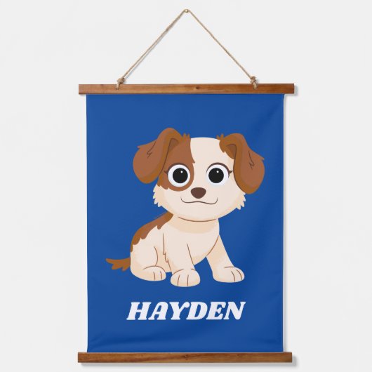 Sesamstraat | Elmo's Puppy Tango | Jouw namen toev Hangend Wandkleed (Voorkant)