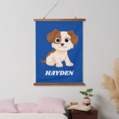 Sesamstraat | Elmo's Puppy Tango | Jouw namen toev Hangend Wandkleed (Slaapkamer)