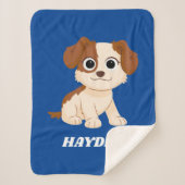 Sesamstraat | Elmo's Puppy Tango | Jouw namen toev Sherpa Deken (Voorkant)