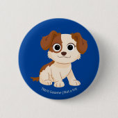 Sesamstraat | Elmo's Puppy Tango Ronde Button 5,7 Cm (Voorkant)