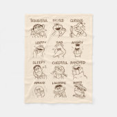 Sesamstraat | Emoties en gevoelens Fleece Deken (Voorkant)