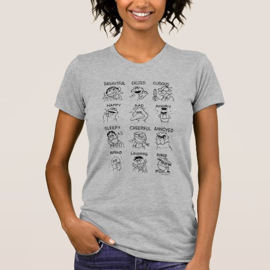 Sesamstraat | Emoties en gevoelens T-shirt (Voorkant)