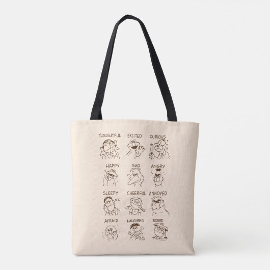 Sesamstraat | Emoties en gevoelens Tote Bag (Achterkant)