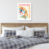 Sesamstraat | Ernie & Bert Teamwork Canvas Afdruk (Insitu (Slaapkamer))