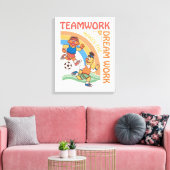 Sesamstraat | Ernie & Bert Teamwork Canvas Afdruk (Insitu (Woonkamer))