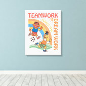 Sesamstraat | Ernie & Bert Teamwork Canvas Afdruk (Insitu (Houten vloer))