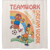 Sesamstraat | Ernie & Bert Teamwork Douchegordijn (Voorkant)