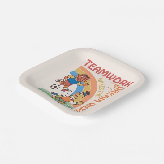 Sesamstraat | Ernie & Bert Teamwork Papieren Bordje (Gebogen)