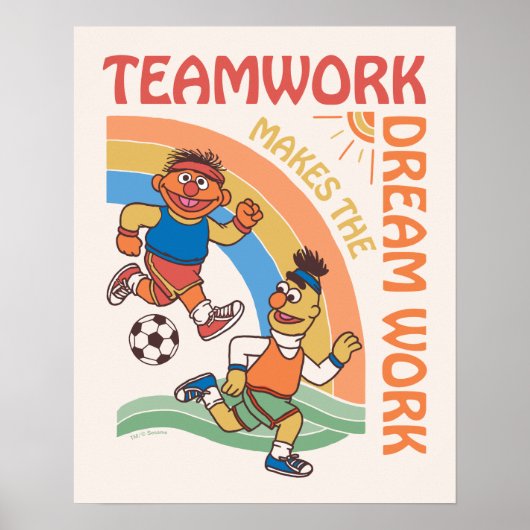Sesamstraat | Ernie & Bert Teamwork Poster (Voorkant)