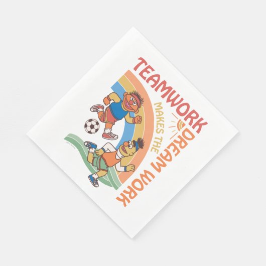 Sesamstraat | Ernie & Bert Teamwork Servet (Hoek)