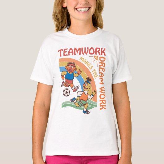 Sesamstraat | Ernie & Bert Teamwork T-shirt (Voorkant)