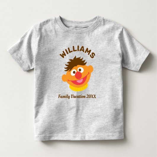 Sesamstraat | Ernie Family Vacation Kinder Shirts (Voorkant)