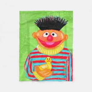 Sesamstraat   Ernie met Rubber Duckie Fleece Deken