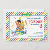 Sesamstraat | Ernie Striped Verjaardag Kaart (Voorkant)