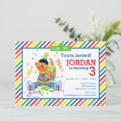 Sesamstraat | Ernie Striped Verjaardag Kaart (Staand voorkant)