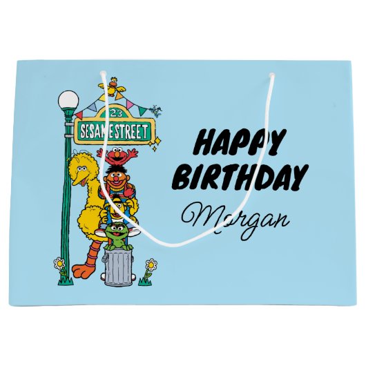 Sesamstraat | Fijne verjaardag Groot Cadeauzakje (Voorkant)