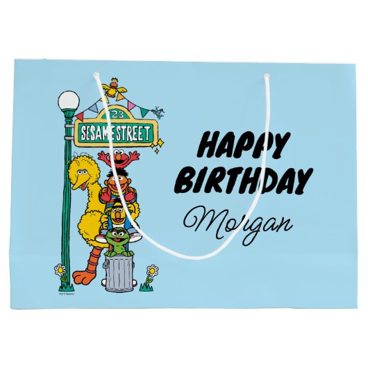 Sesamstraat | Fijne verjaardag Groot Cadeauzakje (Achterkant)