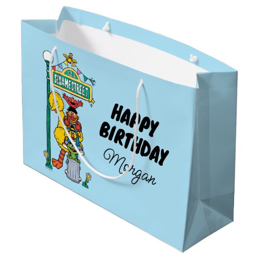 Sesamstraat | Fijne verjaardag Groot Cadeauzakje (Achterkant Gekanteld)