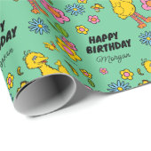 Sesamstraat | Fijne verjaardag | Jouw namen toevoe Cadeaupapier (Rol Hoek)