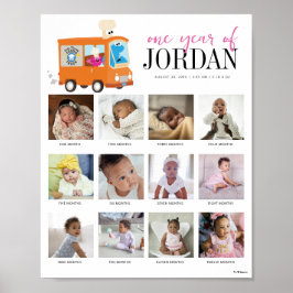 Sesamstraat Foodie Truck Een jaar van 12 maanden Poster