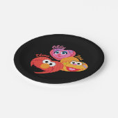 Sesamstraat Friends Papieren Bordje (Gekanteld)