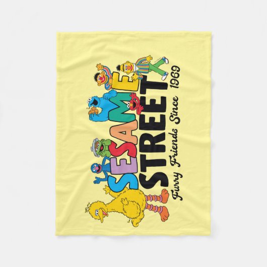 Sesamstraat | Furry Friends sinds 1969 Fleece Deken (Voorkant)