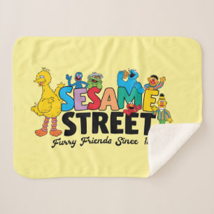 Sesamstraat Furry Friends sinds 1969 Sherpa Deken