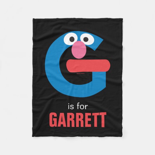 Sesamstraat | G voor Grover Fleece Deken (Voorkant)