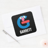 Sesamstraat | G voor Grover Vierkante Sticker (Envelop)