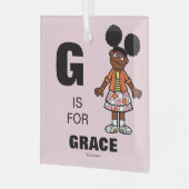 Sesamstraat | Gabrielle Add Jouw naam Glas Ornament (Voorkant links)