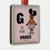 Sesamstraat | Gabrielle Add Jouw naam Metalen Ornament (Rechts)