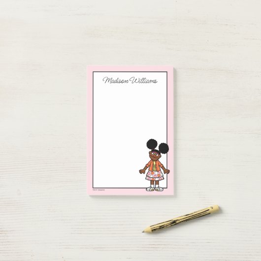 Sesamstraat | Gabrielle Add Jouw naam Post-it® Notes (Op bureau)