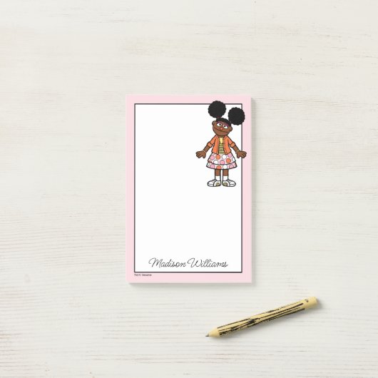 Sesamstraat | Gabrielle Add Jouw naam Post-it® Notes (Op bureau)