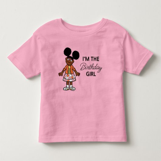 Sesamstraat | Gabrielle Birthday Girl Kinder Shirts (Voorkant)