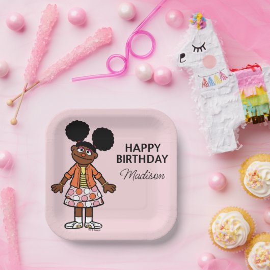 Sesamstraat | Gabrielle Happy Birthday Papieren Bordje (Feest)