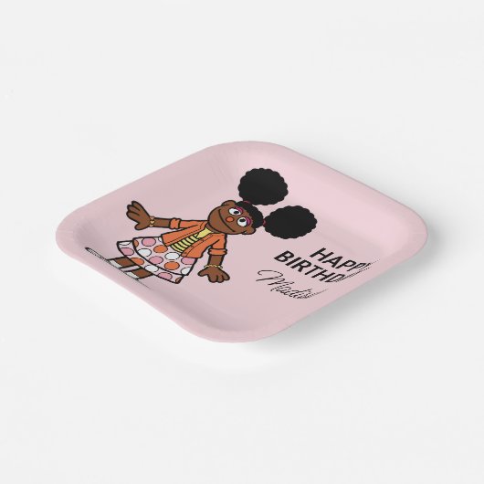 Sesamstraat | Gabrielle Happy Birthday Papieren Bordje (Gebogen)