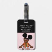 Sesamstraat | Gabrielle Portrait | Jouw namen toev Bagagelabel (Achterkant verticaal)